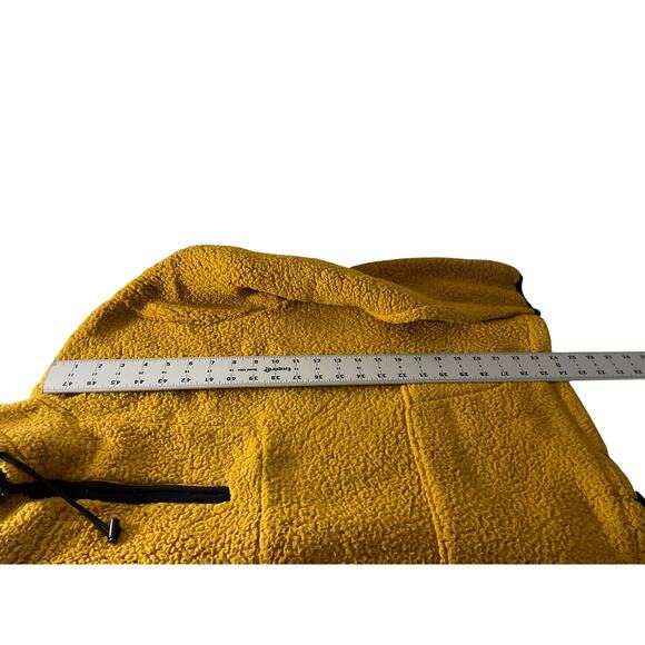 Love Tree Women's Large Gold Mustard Yellow 1/4 Zip Sweater large front pocket - Picture 6 of 14